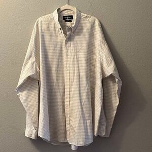 Ralph Lauren Shirt Mans Long Sleeve Casual Button Down  Yellow/brown Size XL